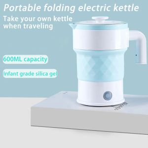 Kettles Portable Foldable Electric Kettle Kitchen Appliances Water Boiler For Travel Business Trip Coffee Teapot Baby Grade Silicone