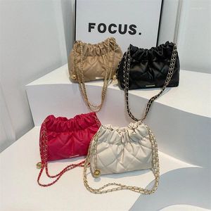 Hobo Fashion Quilted Ruched Crescent Bag Chain Shoulder Women's Handbag With Coin Purse For Summer Every Day