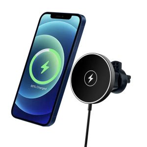 Chargers Magnetic Car Phone Holder Vehicle Wireless Charger For Magsafe iPhone 14 Pro Max Macsafe Induction Charging Cradle Stand Maxsafe