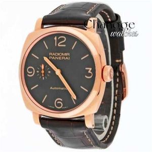 2024 Novo relógio analógico de qualidade de luxo relógios de quartzo relógios unissex de moda panerai radiomir 1940 3 dias 18k Gold rosa PAM00573 Micro Motor Automático Relógio 45mm