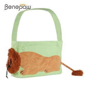 Carrinhos de carrinhos de carrinho de leão de leão Benepraw bolsa de transportador de gato macio confortável e durável para animais de estimação para cães de cachorro de cachorro gatinho de viagem