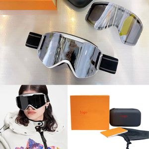 Herrdesigner Ski Goggles for Women Cycling Solglasögon Män lyxiga stora fabriksugarglasögon med magnetmode coola UV339S