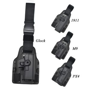 Holsters Jagd Drop Beingewehr Holster Militärtaktische Pistolen Oberschenkel Bein Holster Fall für Glock 17 19 Colt 1911 Beretta M9 92 Px4 Sturm