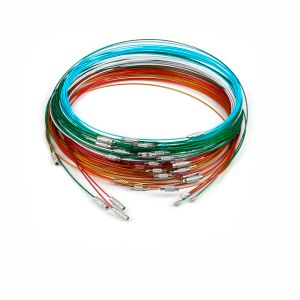 Necklaces Mix Colors 10pcs/lot 46cm Stainless Steel Necklace Wire Cord For DIY Craft Jewelry Roughness 1MM Women Choker Necklace