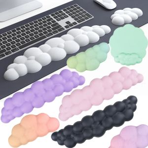 Rests Soft Keyboard Wrist Rest Cute Cloud Shaped NonSlip Rubber Desk Mat Ergonomic Mouse Pad Office Mouse Carpet Wristband Support