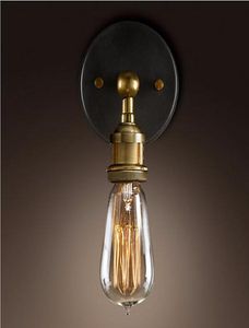 led vintage wall lights retro led wall sconces Shadeless E27 filament lights industrial metal single wall lights E27 bulb holder A4548383