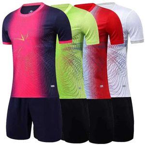 Fans Tops Tees Football outfit kids 2022 Adult Children Soccer Jersey Football Training Sets Blank football kits Custom Football team shirt Set Y240423