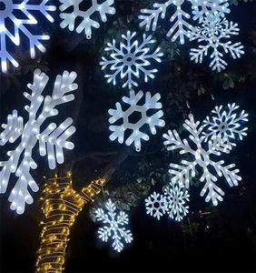 Рождественские украшения 30 см. Большой снежинок Светлый светодиодный светодиодный светодиодный лампа задний двор патио дерево свадебный декор скачок гирлянда 25010058