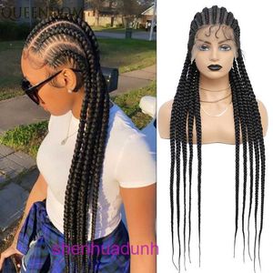 Nova fibra química Full Lace Cardrest Dough Twists Dirty Braid Wig Wig