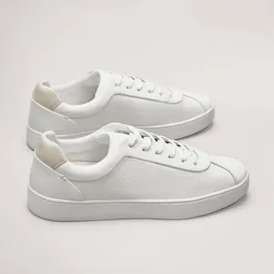 Casual Shoes 2024 Autumn Women's Lace-Up White Cowhide Leather Sneakers bekväma gravida kvinnoläger Zapatillas Mujer