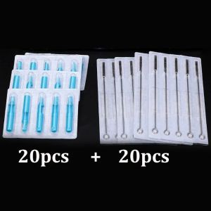 Machines 40pcs/set Tattoo Needles Tips Mixed Tattoo Needle Plastic Tattoo Tips for Tattoo Gun Needle Ink Cup Grip Kits RL/M1/RM/FT