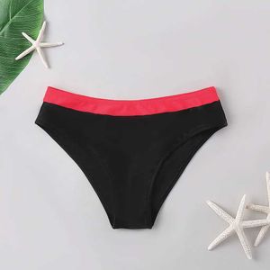 Swim Wear Swimsuit Women Women Cantura Alta Biquíni Bottoms Tomme Control Swimsuit Briefs calças Swimming Shorts Basic Bounds New Shorts de praia 240423