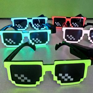 LED Light Up Glasses Wireless Led Pixel Sunglasses Festive Glow in the Dark Party Halloween Glasses