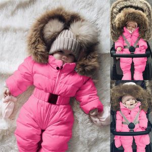 Coats Winter Infant Baby Boy Girl Romper Jacket Hooded Jumpsuit Warm Coat Outerwear Roupas de baby Toddler Autumn Clothing Overall
