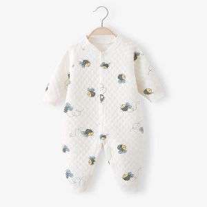 Endelar baby unisex kläder baby romper höst vinter nyfödd varm småbarn baby flickor kläder bomull pojkar rompers övergripande pojke jumpsuit