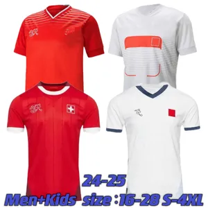 2024 EURO SWITzerland Soccer Jerseys Elvedi Akanji Zakaria Sow Rieder Embolo Shaqiri 24 25 Camisas de futebol Swiss Home Away Uniformes Men Kit Kid Kit Kit Kit Kit Kit Kit Kit Kit Kit Kit