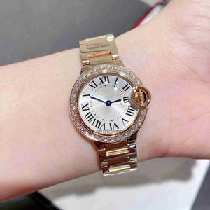 DIALS Working Automatic Watches Carter Blue Balloon Series 18K Rose Gold Gold Original English Watch for Women WE9002Z3