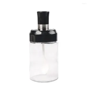 Storage Bottles Food Salt Sugar Pepper Oliver Oil Spoon Cover Transparent 250ml Kitchen Accessories Est 2024