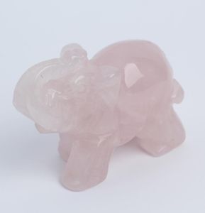 29quot Rose Pquartz Crystal Elephant Figurina Stone Longevidade Chakra Cura Reiki Pedras Escritas Cristal Elephant9411631