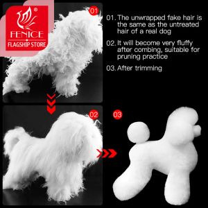 Tesoura Fenice Pet Simulation Hair Helfing Modelo de cachorro Fake Practice Dog Standade Skeleton Model Dog Corpo inteiro Cabelo falso