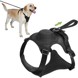 Sfrutta Atuban 2in1 imbracatura per cani, nessuna cablaggio per animali domestici con guinzaglio autoprodotto, funzione di blocco automatico per fermare il cane improvvisamente a correre, addestrarsi