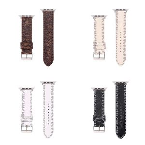 for Straps Apple Band Designer Smart Watch Strap Fashion Genuine Leather Bracelet Compatible with Ultra Series 8 Iwatch 38mm 40mm 42mm 45mm 49MM Smartwatch USA watch