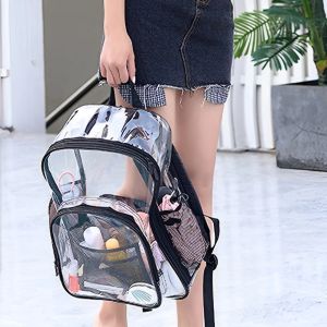 Bags Unisex Heavy Duty Backpack Waterproof Clear School Bag Large Capacity Multi Pocket Stadium Approved for Concert Work Sport Event