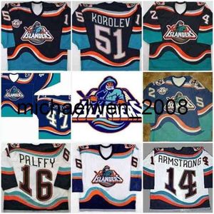 Kob Weng #16 Ziggy Palffy New York Fisherman Darius Kasparaitis JohnTavares Korolev Brent Severyn Berard Vintage Hockey Jerseys