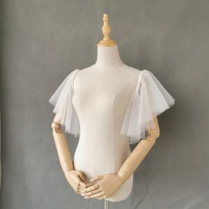 Riposa gli accessori per matrimoni Mingli Tengda maniche rimovibili in tulle elastico a scialle morbida maniche a flandese per le dimensioni personalizzate e mantello colore