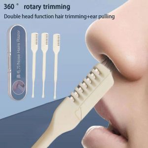 Clippers Portable Nasal Hair Cutter Nose Hair Remover 360 Roterande näsklippare Näshårtrimmer för kvinnor Män manuell näsa hårtrimme