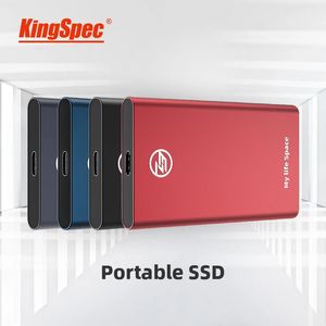 Kingspec الخارجي SSD 120G 240GB 480GB 960G SSD 2TB DRID HARD HDD 1TB TYPE-C USB3.1 HARD DISK HD USB3.0 للكمبيوتر المحمول 240415