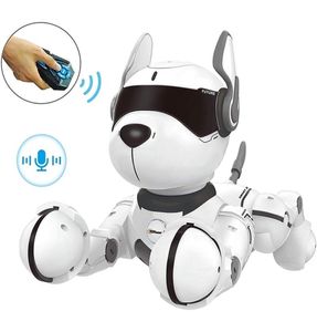 Smart Talking RC Robot Dog Walk Dance Interactive Pet Pupp Щенок Удаленный голосовой контроль интеллектуальная игрушка для детей 2201074298271