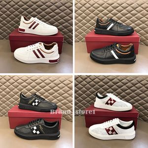 Designer ballys Men Casual Shoes Lace-up Dress Shoes Leather Sneakers High quality Fashion Low Top Trainers with box Size 38-45