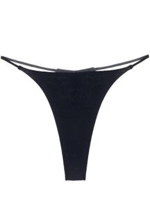 2020 Kadın Seksi Bandaj G String Panties Düz Renk Düşük Bel İnce Strappy Thongs Kadın Pamuklu Bikini İç Çamaşır Mini Thong8597978