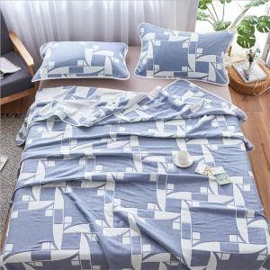 sets 6 Layers Cotton Gauze Muslin Throw Blanket for Sofa Bed Summer Air Conditioning Bedspread for Kids Adults Bedding Coverlet Soft