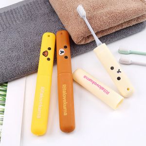 Cabeças portátil escova de dentes tours urso urso fofo animal ao ar livre viagens de camping de dente de dente de gabinete proteger armazenamento caixa fofa caixa