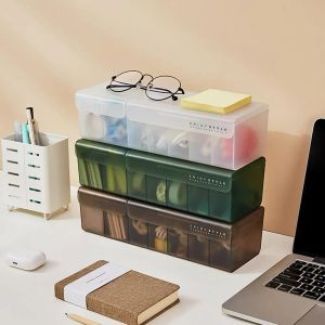 Bins Desktop Storage Box Data Cable Organizer Charging Cable Case Line Box Storage Transparent Multifunctional Data Charging Hea G2Z0