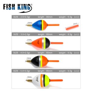 Acessórios peixes rei 5pcs mix tamanho cor articulos de peca carpa de equipamento de pesca acessórios para bobber conjunto bóia boia flutuador