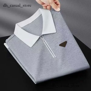 Praada Polo Mens Polos قميص عادي جودة القطن تي شيرت السوستة الرقبة قصر بولو رجل Tees مصمم Tshirts الحجم الآسيوي M-3XL 786