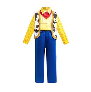 Toddler Boys Film Star Cosplay Suit Çocuklar Kontrast Renk Tasarımı Üç Parçalı Kostüm Setleri Moda Çocuk Sahne Performans Kıyafetleri Z7844