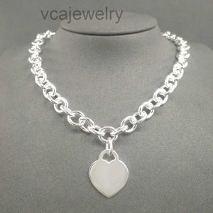 S Sterling Sier Necklace for Women Classic Heart-shaped Pendant Charm Chain Necklaces Jewelry