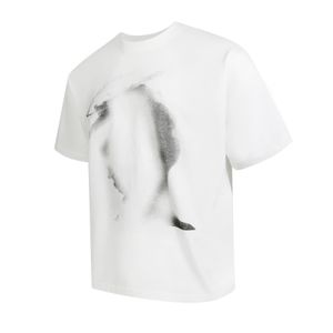 White T Shirts Mens Vintage T-shirt mode Lose Casual Short Sleeve Print Streetwear