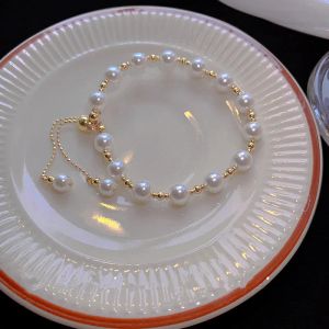 Strands New Fashion Trend Unique Design Elegant Delicate Baroque Pearl Bracelet Ladies Premium Jewelry Birthday Party Gift Wholesale