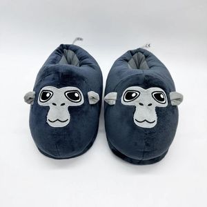 Slippers Polychrome Gorilla Tag Monke Patch Plush Women's Indoor Comfortable And Warm Shoes High-quality Gifts