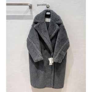 Milan Runway Womens Wool 2023 New Winter Lapel Neck Long Sleeve Brand Same Style Coats Womens Designer Tops 1106-1