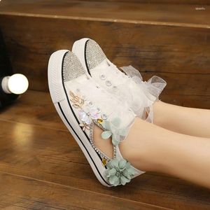 Casual Shoes Hollow Canvas Women 2024 Versatile Breattable Small White Street Sneakers Autumn Super Size US13