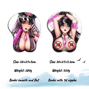 Mouse Pads Bilek NSFW çıplak 3d nipeller hentai göğüsler fare pedi seksi kız kader esshouin Kiara Gamer anime sevimli bilek 3D Oppai Silikon Mousepad y240423