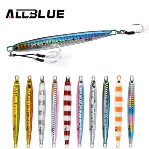 Accessories Allblue Slower Long Metal Jig Fishing Lure Slow Cast Jigging Spoon 20g 30g 40g 60g Artificial Shore Metal Bait Sea Tackle