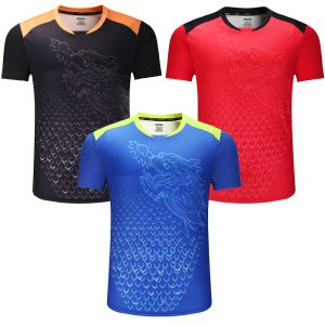 Ferramentas Novas camisas de tênis de tênis de mesa de dragão da China, camisas esportivas de pingue