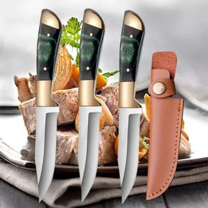 1PC Kitchen Boning Knife EDC Przenośny nóż, ustalone ostrze, ostre nóż owocowe do noża do kotletu jagnięcych, nóż grillowania